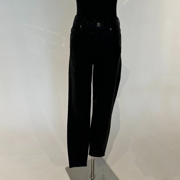 Good American Jet Black Straight Leg Pants - Picture 1 of 5